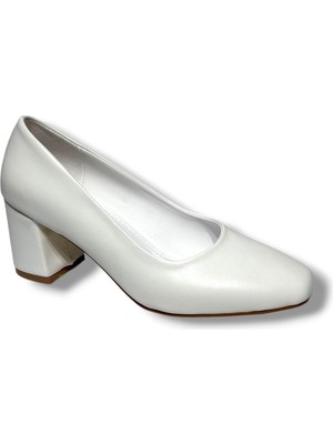 Cakgo Cshoes 176-26 Cilt Deri Kare Topuklu Kadın Ayakkabı