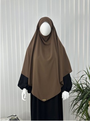 Erasra Class Tek Kat Medine Ipegi Pratik Bağlamalı Üçgen Sufle Eşarp Kahve ,hijab ( Hac ve Umre Için)