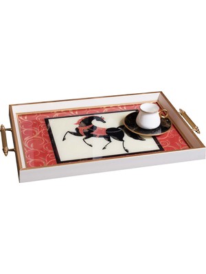 Storish Dekoratif Kulplu Tepsi St-6009