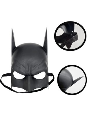 Ronanna Siyah Çocuk Batman Maskesi Lastikli
