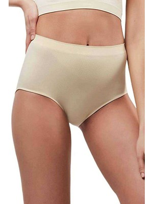 MELENERS Elite Lite Kadın Yüksek Bel Dikişsiz Iz Yapmaz Slip Külot Ten 811