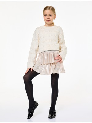 Koton Beli Lastikli Kat Detaylı Pileli Etek