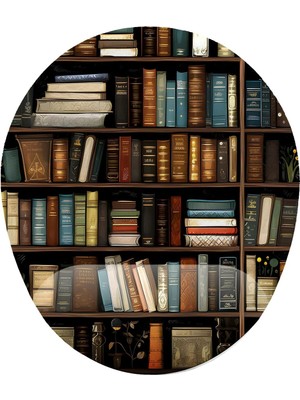 Mena Rise Kütüphane Kitap Desenli Bilek Destekli Mouse Pad