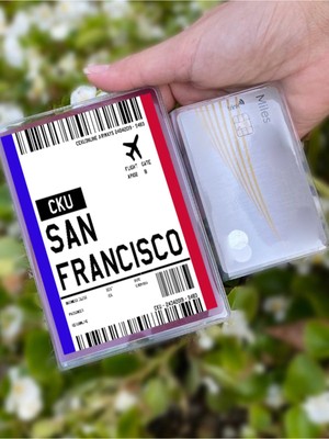 Nurdic Uçak Bileti San Francisco Universal Şeffaf Pasaport Kılıfı Model Tüm Ülke Pasaportlarına Uygun