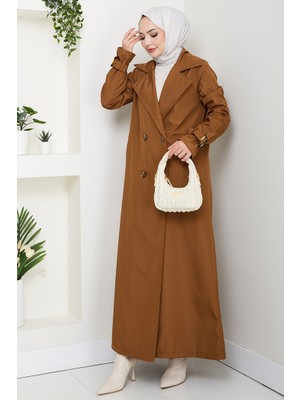 İlkimay.com Tam Boy Su Geçirmez Trenç 1596 - Taba