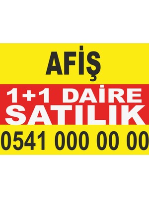 Aydın Garage (100 cm x 200 Cm) Afiş 1+1 Satılık Daire Branda - Afiş- Pankart