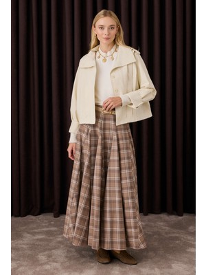 HE-QA Kısa Pileli Ceket Kemik