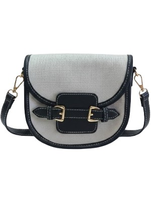 Wolını Kanvas Görünümlü Kadın El ve Omuz Çantası