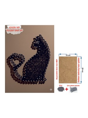 Tiydem Ip Sanatı Dikkat Geliştirici El Becerisi Çocuk Montessori Eğitimi Filografi Hazır Set Kedi