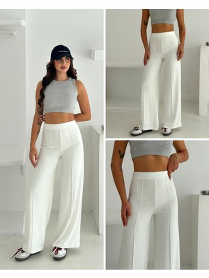 Elaxi Kadın Modal Kumaş Çımalı Palazzo Pantolon