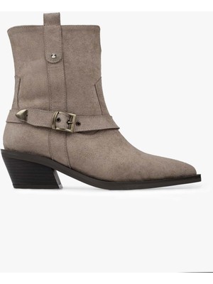Shoeberry Kadın Arden Vizon Süet Kovboy Bot