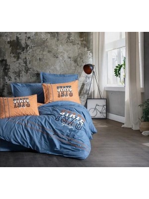 MCM Group Cotton Box Mood Nakışlı Ranforce Çift Kişilik Nevresim Takımı State Tarçın