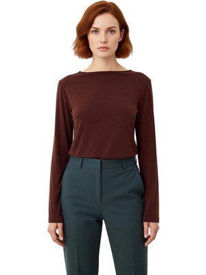 Ersefa Stil Kadın Rahat Kalıp Esnek Bluz Regular Örme Relaxed Kalıp Ispanyol Kol