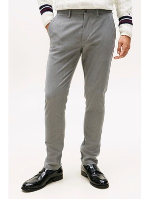 Tommy Hilfiger Erkek Bleeker Slim Fit Melanj Chino Pantolon - Gri