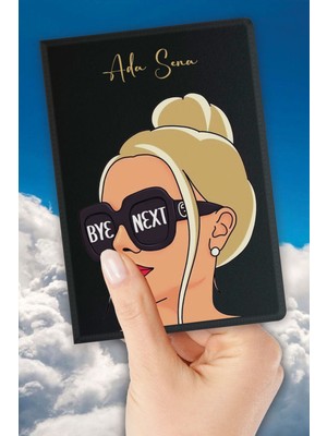 Nurdic Isim Yazılı Pasaport Kılıfı Desenli Pasaport Kabı Kişiye Özel - Bye Next