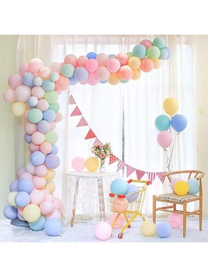 magnet 50 adet makaron balon - karışık soft renk pastel balon -  kargo