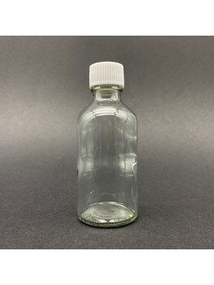 JUNIBELIW 8 Adet 50ML Cam Şişe Beyaz Plastik Kapaklı Çok Amaçlı Shot Şişesi Meyve Suyu Shot Şişesi 8X50ML