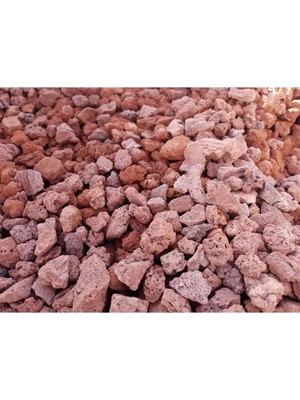 Pomza 3 kg 2-4 cm Kırmızı Pomza Lav Taşı Volkanik Ponza Taşı
