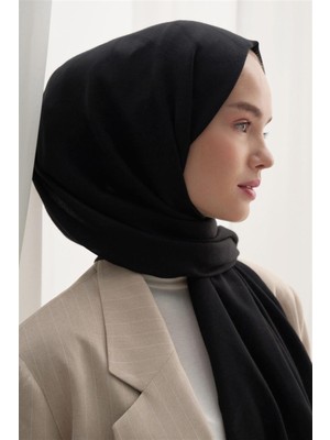 Carell Vence Çift Taraflı Geometrik Desen Ipek Şal Siyah