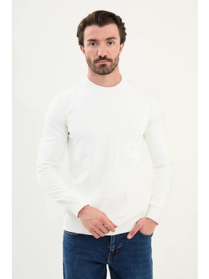 Mcr Desenli Slim Fit Bisiklet Yaka Erkek Triko Kazak 11566