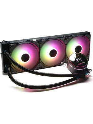 Freezer W362 2025 Edition 360MM 3X12CM Argb LED Fan + Sıcaklık Göstergeli Pompalı, 300W Tdp, LGA1700 - Am5 Uyumlu Sıvı Soğutma Sistemi (DKCCW362)