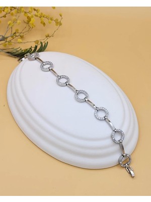 Nevoka Plata Ayarlanabilir Bileklik Gümüş Renk