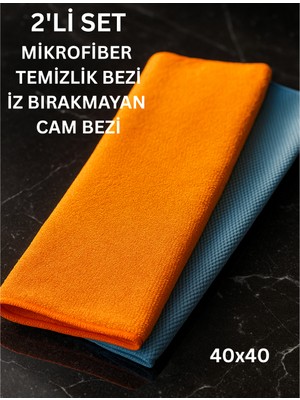 Brz Clean 2’li Ekonomik Temizlik Seti – Cam ve Çok Amaçlı Mikrofiber Bez