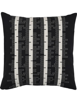 IKEA Stockholm 2025 Kırlent Kılıfı Siyah Kırık Beyaz 50 x 50 cm