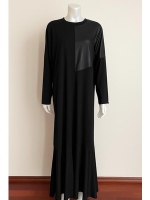 Senfoni Eteği Fırfırlı Uzun Elbise