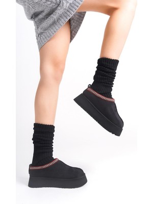 Asmi Shoes Kadın Rose Içi Tüylü Düz Taban Ayakkabı - Yarım Bot  Krem