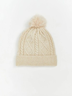 LC Waikiki Nakışlı Kız Bebek Triko Bere  (W5)