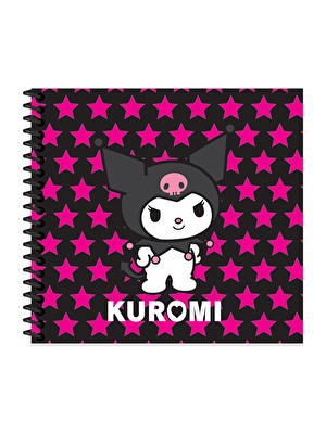 3 Adet  Kuromi 16*15 50 Yp. Çiz.spr.sert Kp. Defter