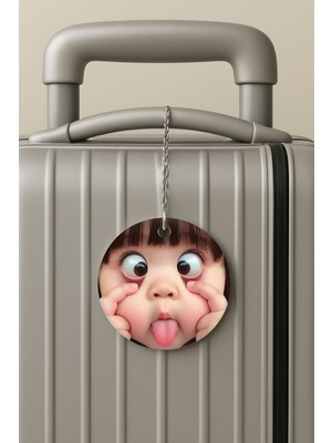 Nurdic Pleksi Zincirli Bavul Etiketi Seyahat Tatil Için Tasarım Valiz Etiketi Böö