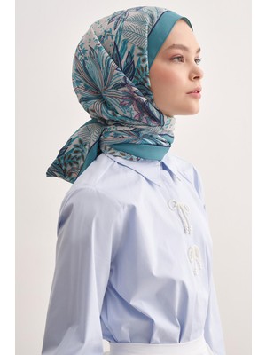 Carell Lily Mavi Vela Floş Şal