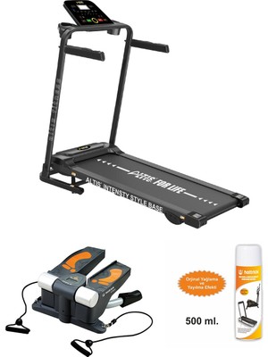 Altis Intensty Style Base Manuel Eğimli Koşu Bandı + STR20 Mini Stepper + Koşu Bandı Silikon Bakım Yağı Sprey 500ML
