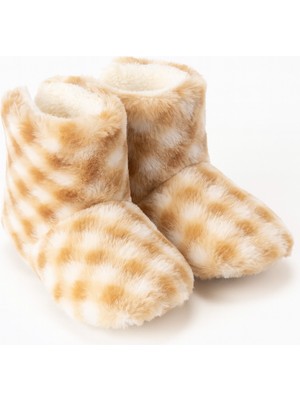 Pufien Çocuk ve Bebek Panduf, Kışlık Peluş Bot, Yumuşak, Sıcak Tutan, Kaymaz Tabanlı Ev Içi Patik, Ev Botu