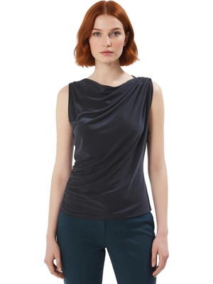 Ersefa Kadın Modal Karışımlı Degaje Yaka Kolsuz Bluz Konforlu ve Şık Günlük Stil Kaliteli Şık Rahat