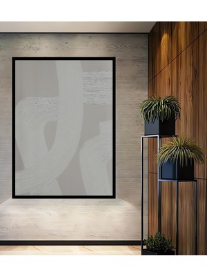 Teona Ahşap Dekoratif Ahşap Dikdörtgen Tablo Soyut Dokunuşlar Çerçeve Görünümlü