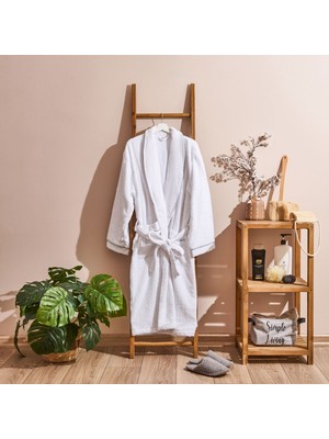 Matmel Soft Gent Erkek Bornoz - Beyaz - S / M