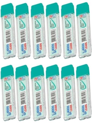 Kalem Ucu 2b 0,7 mm 12 Adet Mekanik Uçlu Otomatik Kurşun Kalem Ucu 2b 60MM x 0,7mm Siyah Mikro Uç Kısa