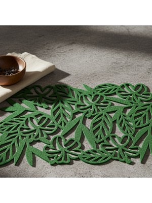 Grand Fine Art 2 Adet Keçe Amerikan Servis Dikdörtgen Supla 33X44 Cm-Yaprak Desenli Supla