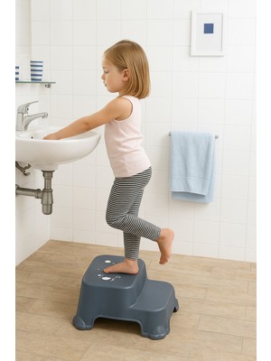 Primeaks Çocuk Klozet Banyo Basamağı Gri Basamak
