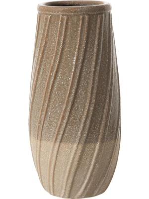 Concept Marron Seramik Vazo 16 x 32 cm