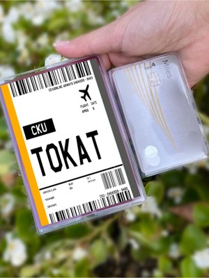 Nurdic Uçak Bileti Tokat Desenli Universal Şeffaf Pasaport Kılıfı Model Tüm Ülke Pasaportlarına Uygun