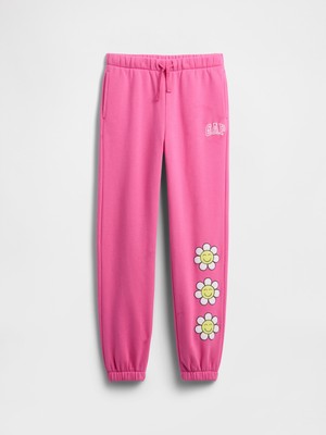 Gap Kız Çocuk Pembe Relaxed Gap Logo Jogger Eşofman Altı
