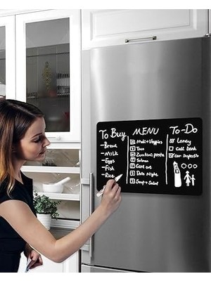 Misda Store Mıknatıslı Buzdolabı Kara Tahta Notluk 30X42 cm