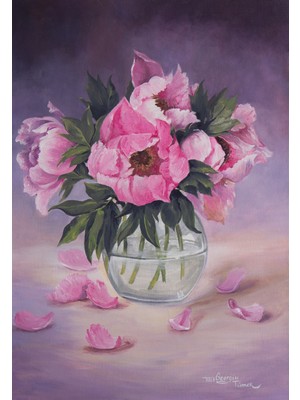 TümArt Sanat Şakayıklar - Akrilik Boya Tablo