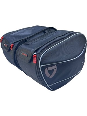 Motospartan DC SERT KABUK YAN ÇANTA KÖRÜKLÜ SİYAH KY 04