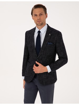 Pierre Cardin Erkek Lacivert Ex. Slim Fit Yün Karışımlı Ceket 50311204-VR033