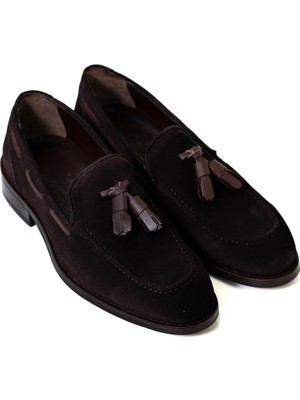 Velvarde Corcik Model Süet Neolit Taban Kahverengi Ayakkabı